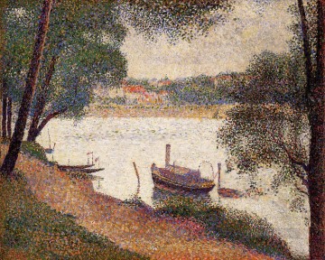 the seine at la grande jatte in the spring 1888 Oil Paintings